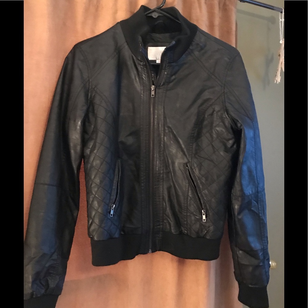 Faux leather jacket- like new